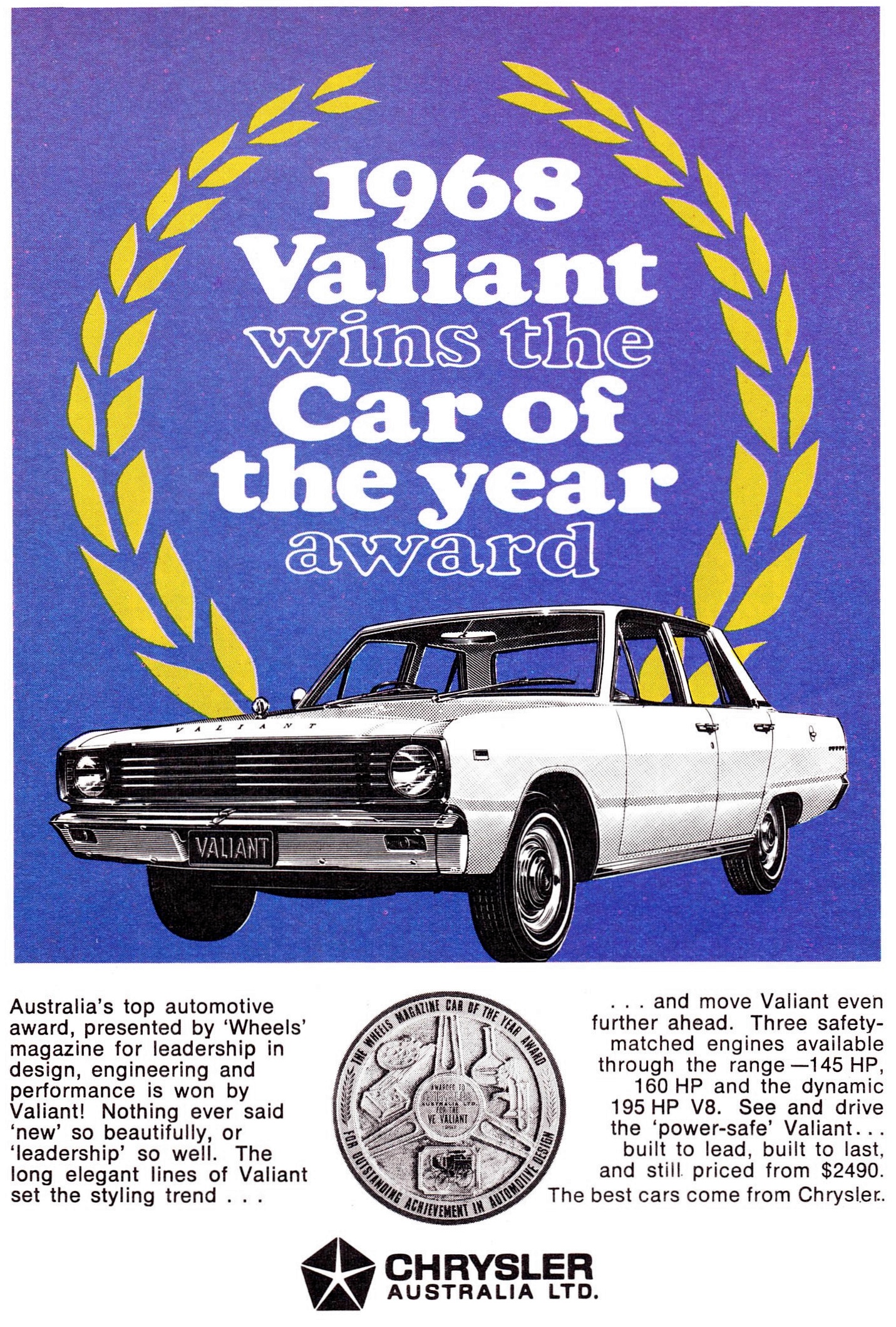 1968 Chrysler VE Valiant - Car Of The Year